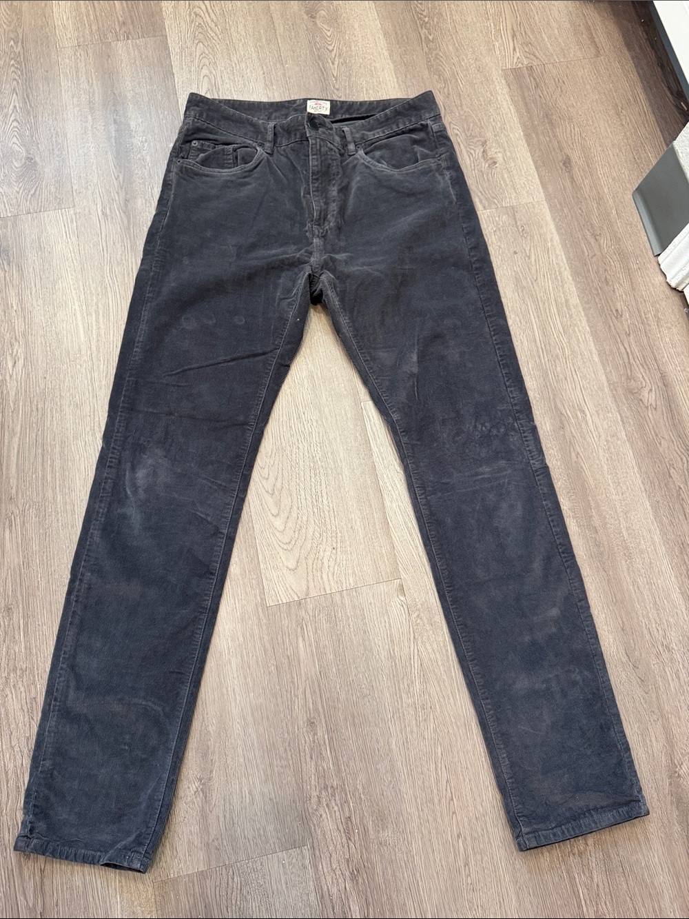 Men's Corduroy Pants in Black - Slim Straight